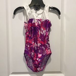 K-Bee Gymnastic Leotard - pink /purple/white Med
